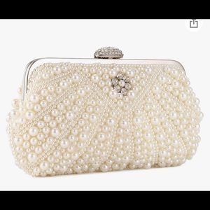 UBORSE Women Pearl Clutch Bag Noble Crystal Beaded Bag